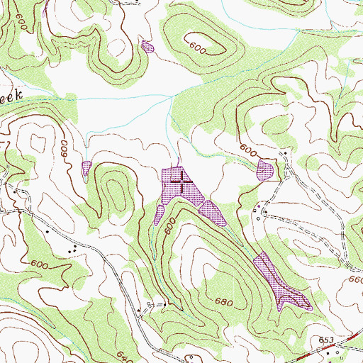 Topographic Map of Cole Lake One, GA