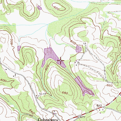 Topographic Map of Cole Dam Two, GA