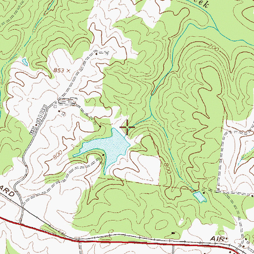 Topographic Map of Terry Dam, GA