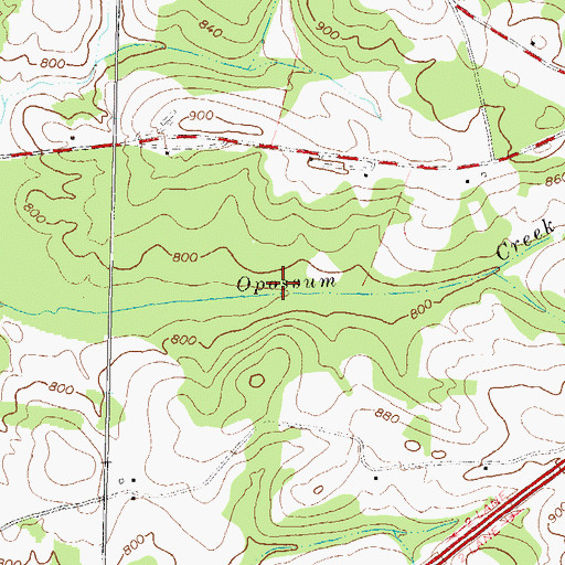 Topographic Map of Middle Oconee Walnut Creek 16 Dam, GA