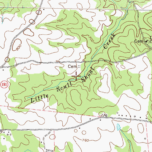 Topographic Map of Stoehr Dam, GA