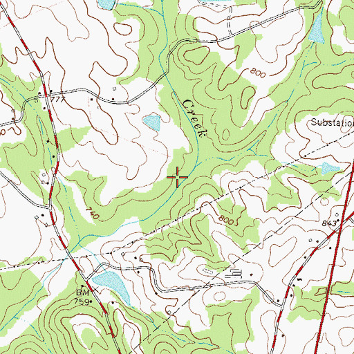 Topographic Map of Little Sandy Creek Structure Six Dam, GA