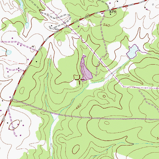 Topographic Map of Burdette-Harris Dam Number One, GA