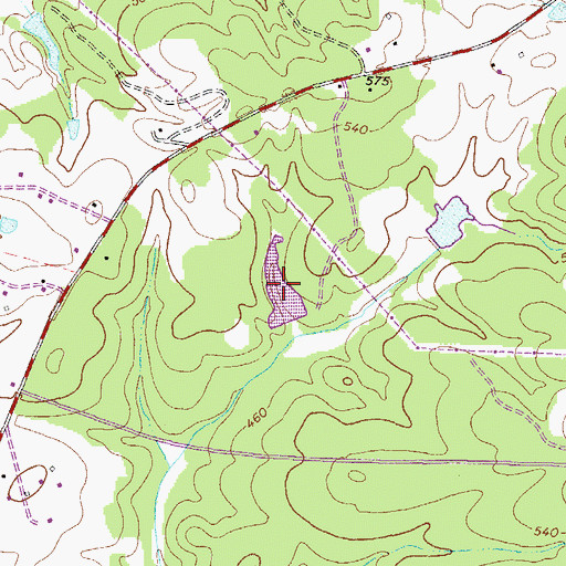 Topographic Map of Burdette-Harris Lake Number One, GA