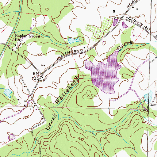 Topographic Map of Silver Lake, GA