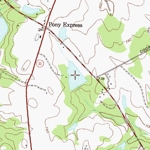 Topographic Map of Mores Pond, GA