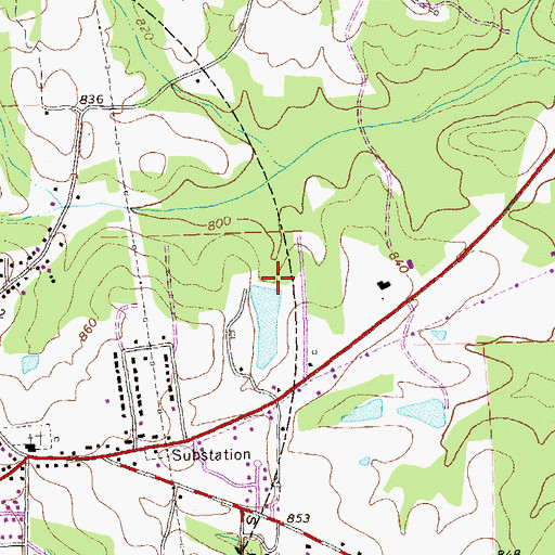 Topographic Map of Sinback Dam, GA