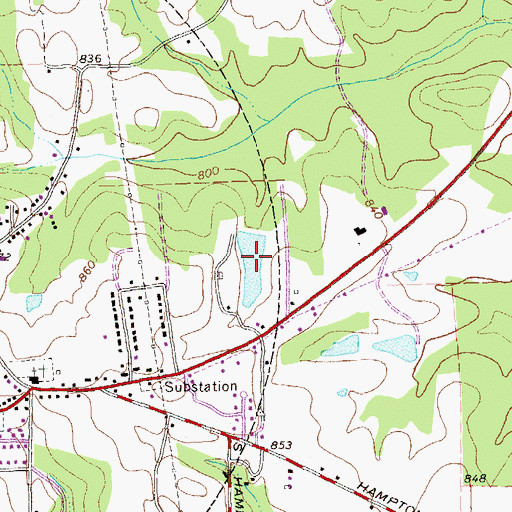 Topographic Map of Sinback Lake, GA