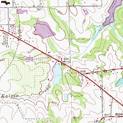 Topographic Map of S H Lake Dam, GA