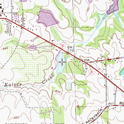 Topographic Map of S H Lake, GA