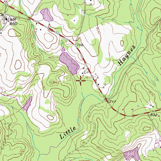Topographic Map of Hickman Dam, GA