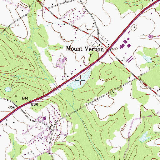 Topographic Map of Gunther Lake, GA