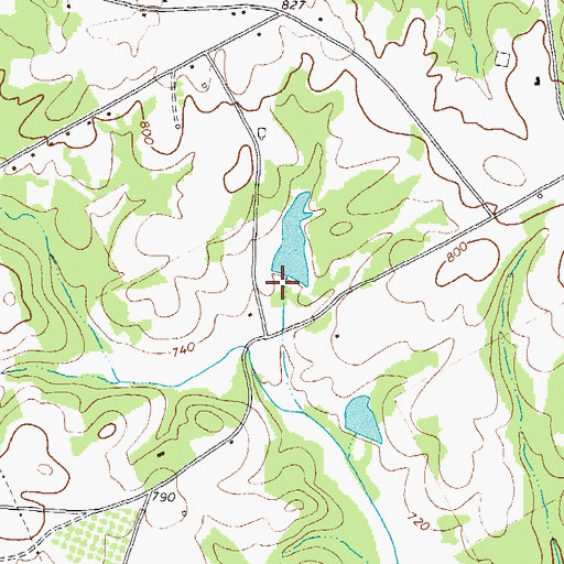 Topographic Map of Mathis Lake Dam, GA