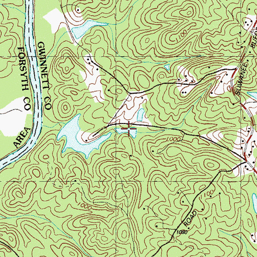 Topographic Map of Upper Ashmore Lake, GA