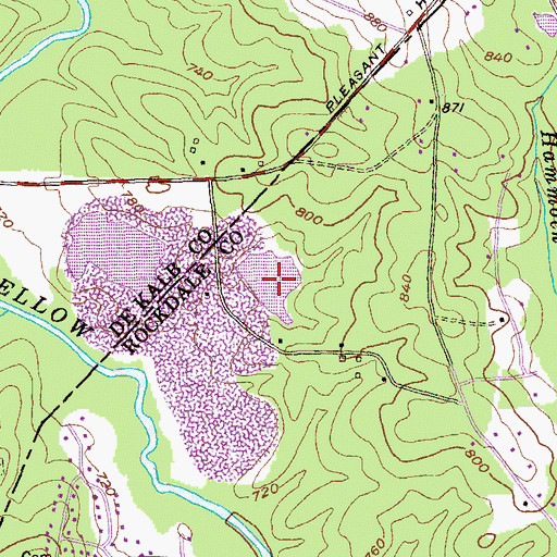 Topographic Map of Cement Lake, GA