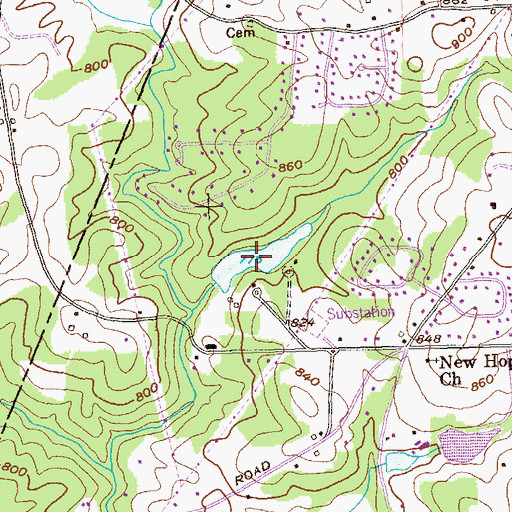 Topographic Map of Hurst Lake, GA