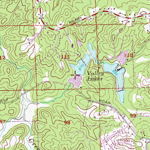 Topographic Map of Valley Lakes Dam Number 2, GA