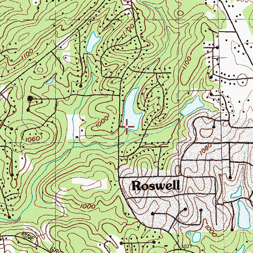 Topographic Map of Lake Charles Dam, GA