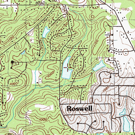 Topographic Map of Lake Charles, GA