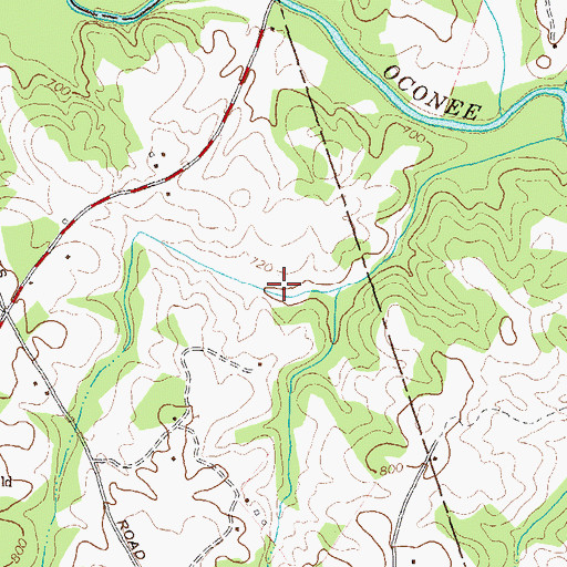 Topographic Map of Rives Lake, GA
