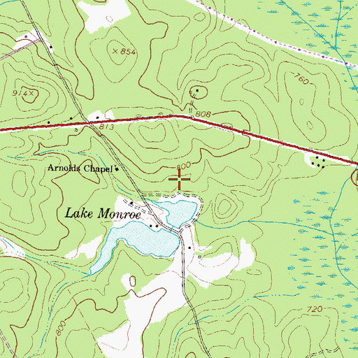 Topographic Map of House Lake, GA