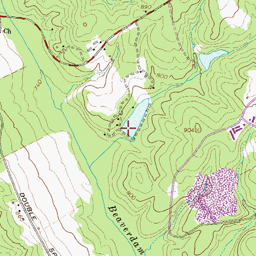 Topographic Map of Williamson Lake Dam, GA