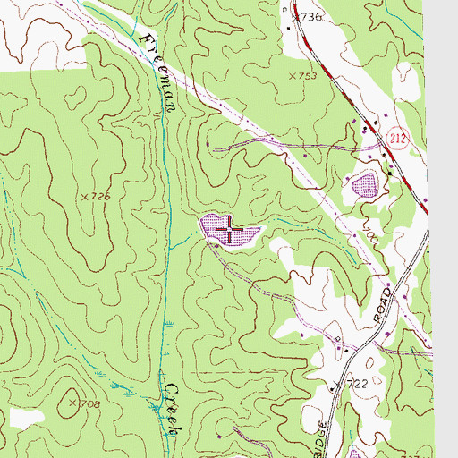 Topographic Map of Manning Lake, GA