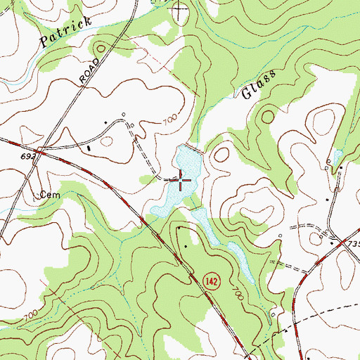 Topographic Map of Stokes Lake, GA