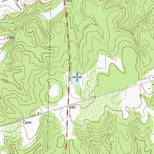 Topographic Map of Nolan Lake, GA