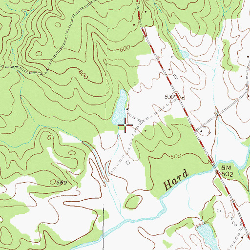 Topographic Map of Chambers Dam, GA