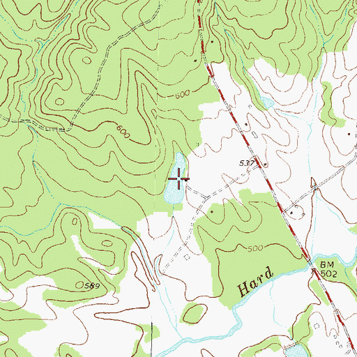 Topographic Map of Chambers Lake, GA