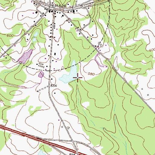 Topographic Map of Massey Lake Dam, GA
