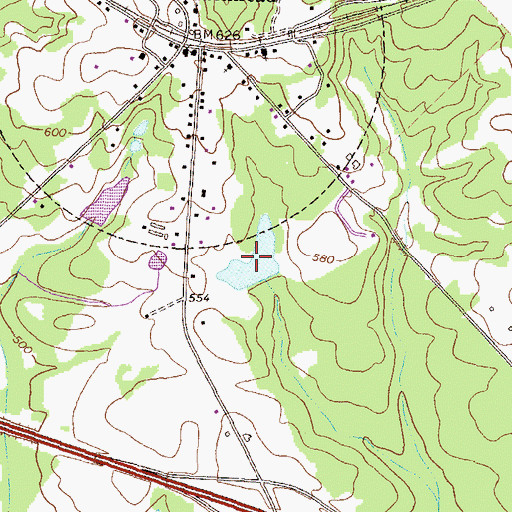 Topographic Map of Massey Lake, GA