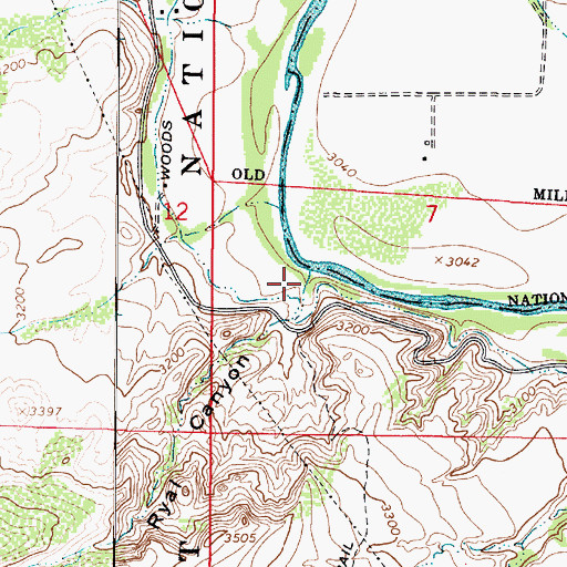 Topographic Map of Ryal Canyon, AZ