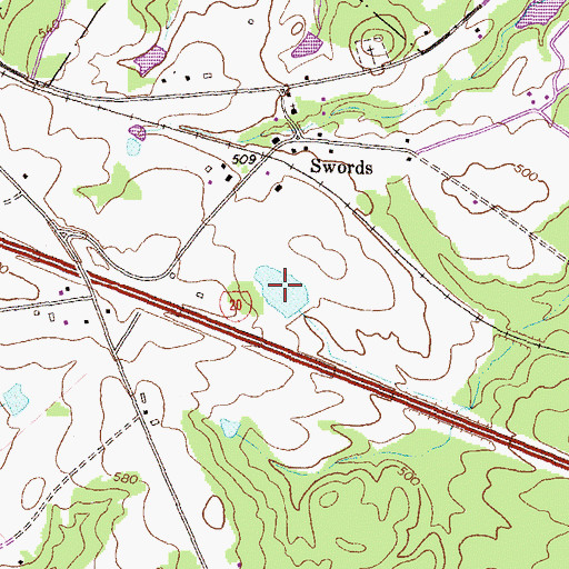 Topographic Map of Bird Lake, GA