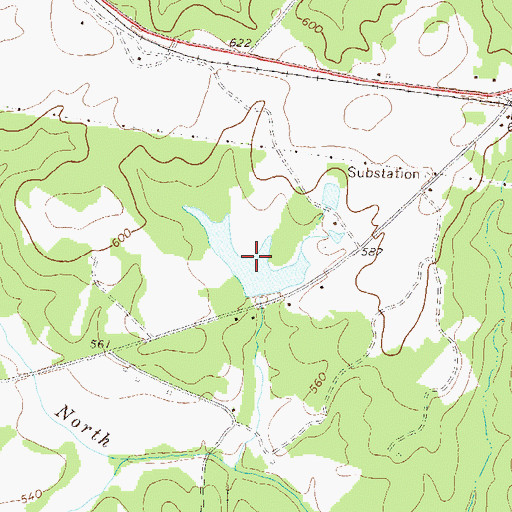 Topographic Map of Strange Lake, GA