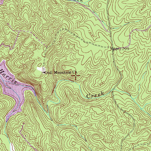 Topographic Map of Timber Lake, GA