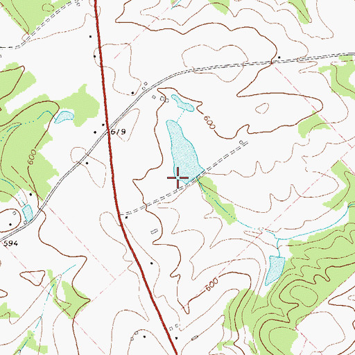 Topographic Map of Bruce Lake Dam, GA
