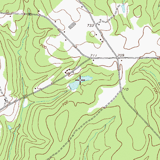 Topographic Map of Greenway Lake, GA