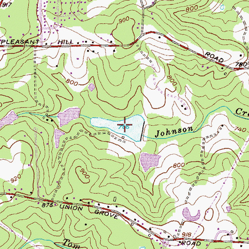 Topographic Map of Johnson Lake, GA
