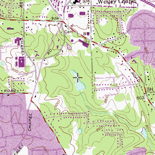 Topographic Map of Sterling Lake Dam, GA