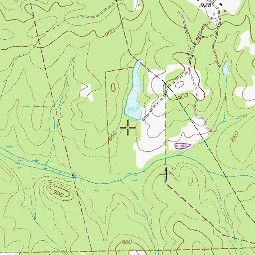 Topographic Map of Hermans Lake Dam, GA
