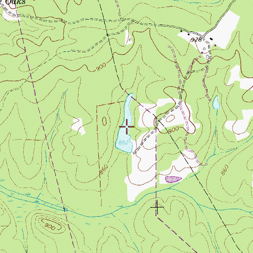 Topographic Map of Hermans Lake, GA