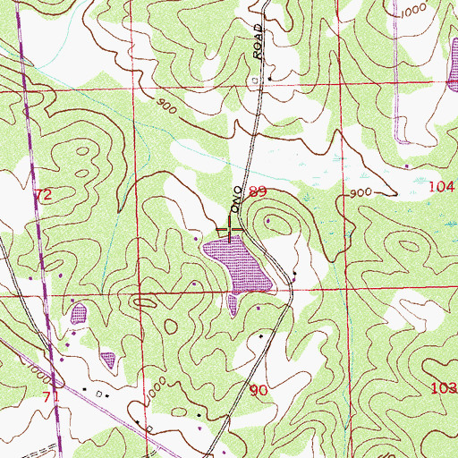 Topographic Map of Ono Road Lake Dam, GA
