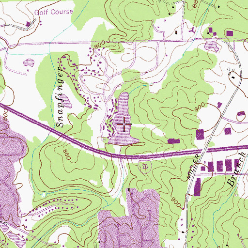 Topographic Map of Walden Lake, GA