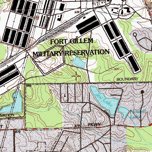 Topographic Map of Stephens Lake Dam, GA