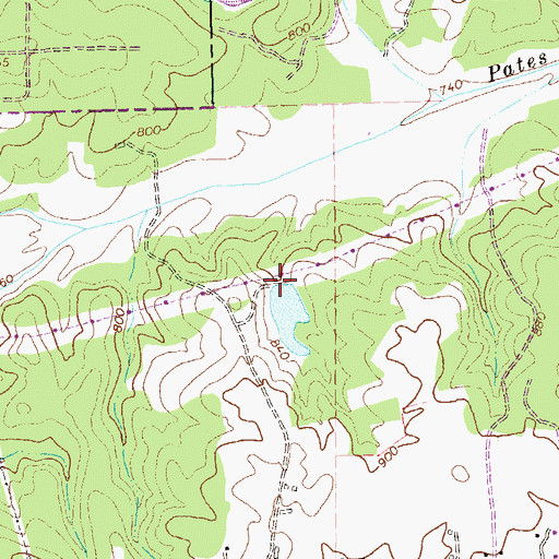 Topographic Map of County Line Lake Dam, GA