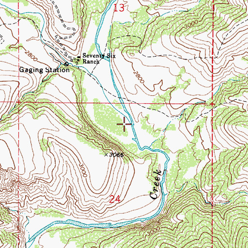 Topographic Map of Rye Creek, AZ