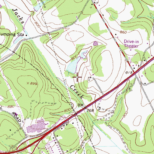 Topographic Map of Aycock Lake Dam, GA