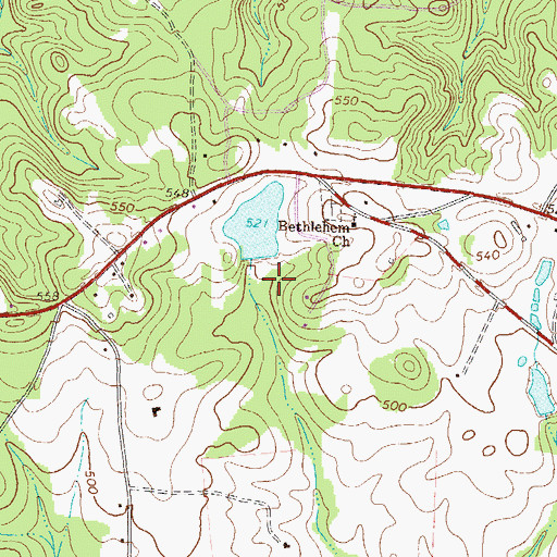Topographic Map of Rice Lake Dam, GA